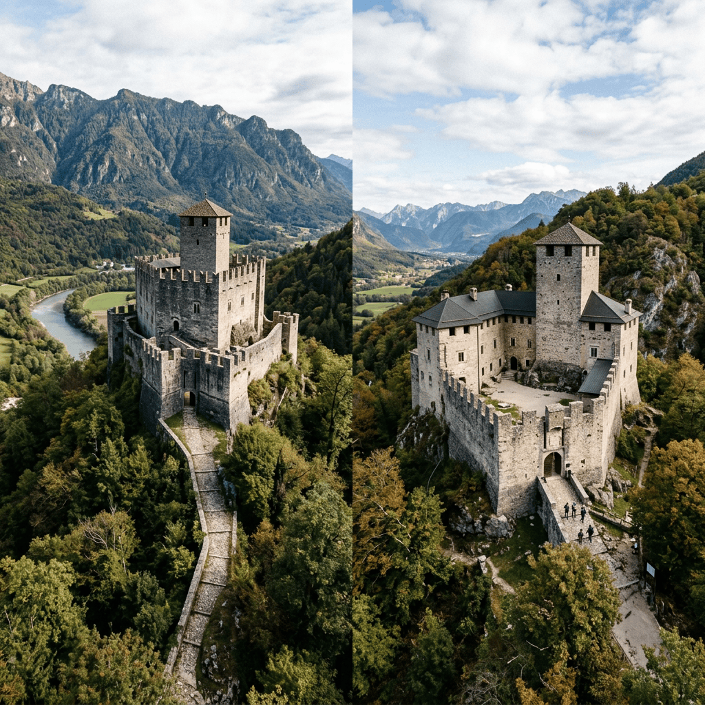 Castello di Zumelle a Borgo Valbelluna, antico castello medievale tra le mete da scoprire durante una gita fuori porta in Veneto.